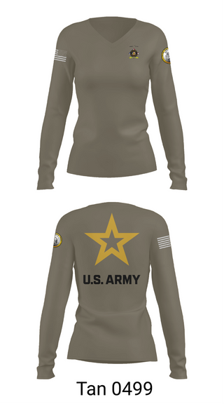 Womens Long Sleeve Vneck Shirt, University of Toledo Army Marksmanship Unit, Army, Teamtime, Team time, sublimation, custom sports apparel, team uniforms, spirit wear, spiritwear, sports uniforms, custom shirts, team store, custom team store, fundraiser sports, apparel fundraiser