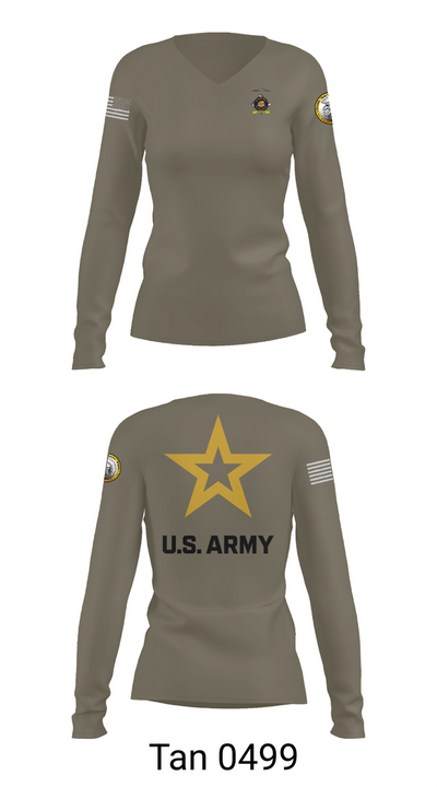 University of Toledo Army Marksmanship Unit 95742667 Women's Long Sleeve V-neck Shirt - 77