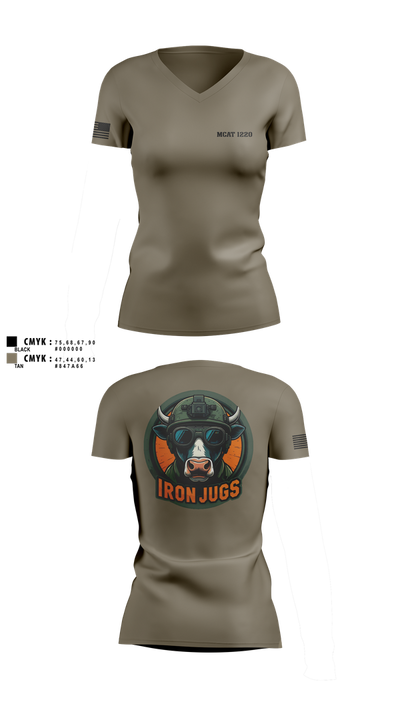 MCAT 1220 78613069 Women's Short Sleeve V-neck Shirt - 26