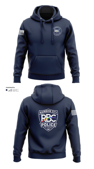 Hoodie, Rainbow City Police Department, Police, Teamtime, Team time, sublimation, custom sports apparel, team uniforms, spirit wear, spiritwear, sports uniforms, custom shirts, team store, custom team store, fundraiser sports, apparel fundraiser