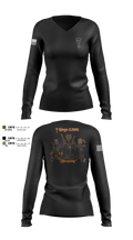 7 Women's Long Sleeve V-neck Shirt - 100