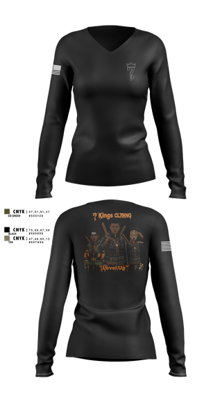 Womens Long Sleeve Vneck Shirt, 7, , Teamtime, Team time, sublimation, custom sports apparel, team uniforms, spirit wear, spiritwear, sports uniforms, custom shirts, team store, custom team store, fundraiser sports, apparel fundraiser