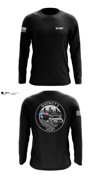 Long Sleeve Performance Shirt, D3 Violent Crimes Reduction Team, Police, Teamtime, Team time, sublimation, custom sports apparel, team uniforms, spirit wear, spiritwear, sports uniforms, custom shirts, team store, custom team store, fundraiser sports, apparel fundraiser