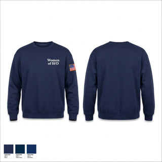 Crew Neck Sweatshirt, Women of BFD, Fire Department, Teamtime, Team time, sublimation, custom sports apparel, team uniforms, spirit wear, spiritwear, sports uniforms, custom shirts, team store, custom team store, fundraiser sports, apparel fundraiser
