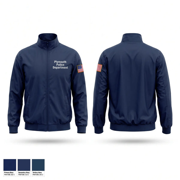 Windbreaker, Plymouth Police Department, Police, Teamtime, Team time, sublimation, custom sports apparel, team uniforms, spirit wear, spiritwear, sports uniforms, custom shirts, team store, custom team store, fundraiser sports, apparel fundraiser