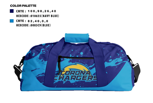 Duffle Bag, Corona Chargers, , Teamtime, Team time, sublimation, custom sports apparel, team uniforms, spirit wear, spiritwear, sports uniforms, custom shirts, team store, custom team store, fundraiser sports, apparel fundraiser