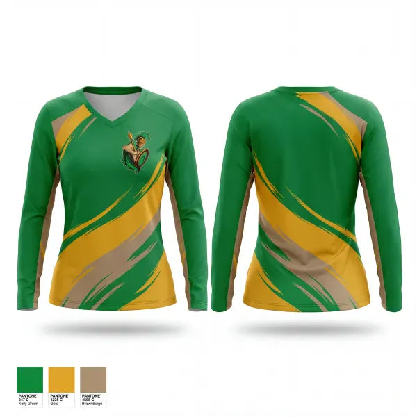 Womens Long Sleeve Vneck Shirt, Southeast Collegiate Preparatory Academy Softball, Softball, Teamtime, Team time, sublimation, custom sports apparel, team uniforms, spirit wear, spiritwear, sports uniforms, custom shirts, team store, custom team store, fundraiser sports, apparel fundraiser