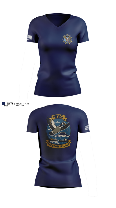 MSCLANT 20118789 Women's Short Sleeve V-neck Shirt - 1 (1)