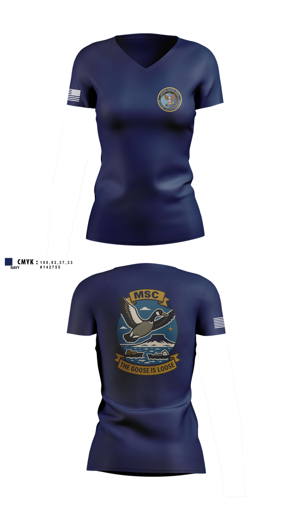 Womens Short Sleeve Vneck Shirt, MSCLANT, Navy, Teamtime, Team time, sublimation, custom sports apparel, team uniforms, spirit wear, spiritwear, sports uniforms, custom shirts, team store, custom team store, fundraiser sports, apparel fundraiser