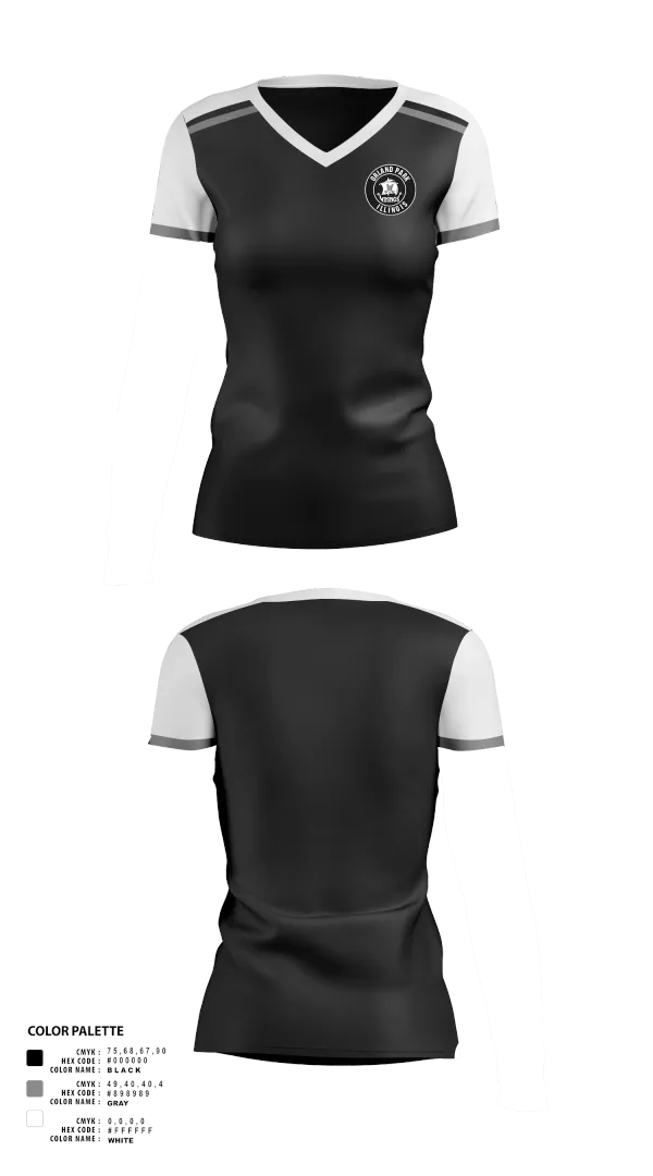 Womens Short Sleeve Vneck Shirt, VIKINGS, Ice Hockey, Teamtime, Team time, sublimation, custom sports apparel, team uniforms, spirit wear, spiritwear, sports uniforms, custom shirts, team store, custom team store, fundraiser sports, apparel fundraiser