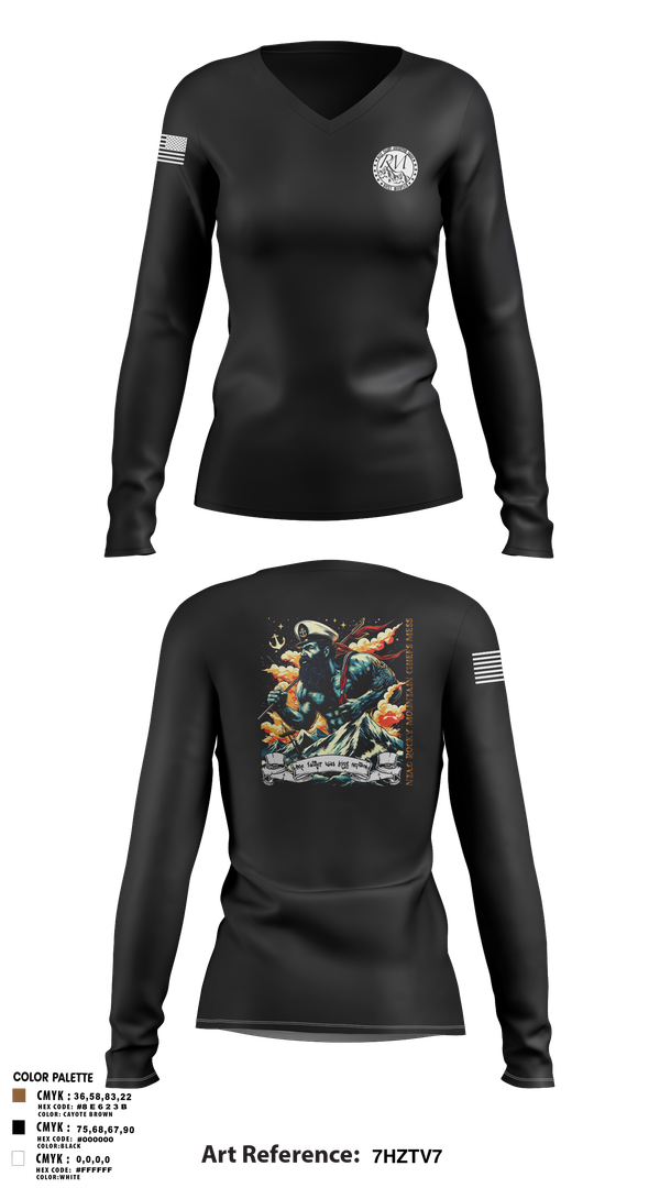 Womens Long Sleeve Vneck Shirt, Ntag Rocky Mountain, , Teamtime, Team time, sublimation, custom sports apparel, team uniforms, spirit wear, spiritwear, sports uniforms, custom shirts, team store, custom team store, fundraiser sports, apparel fundraiser