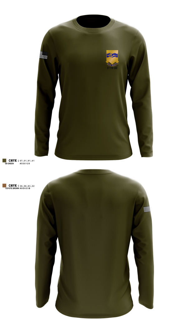 Long Sleeve Performance Shirt, 3-116 CAV, , Teamtime, Team time, sublimation, custom sports apparel, team uniforms, spirit wear, spiritwear, sports uniforms, custom shirts, team store, custom team store, fundraiser sports, apparel fundraiser