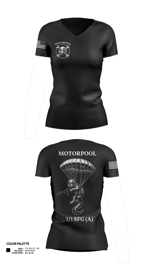 Womens Short Sleeve Vneck Shirt, MOF/MOPO, Army, Teamtime, Team time, sublimation, custom sports apparel, team uniforms, spirit wear, spiritwear, sports uniforms, custom shirts, team store, custom team store, fundraiser sports, apparel fundraiser