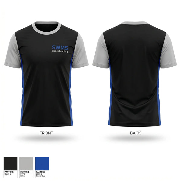 Short Sleeve Performance Shirt, SWMS cheerleading, Cheer, Teamtime, Team time, sublimation, custom sports apparel, team uniforms, spirit wear, spiritwear, sports uniforms, custom shirts, team store, custom team store, fundraiser sports, apparel fundraiser