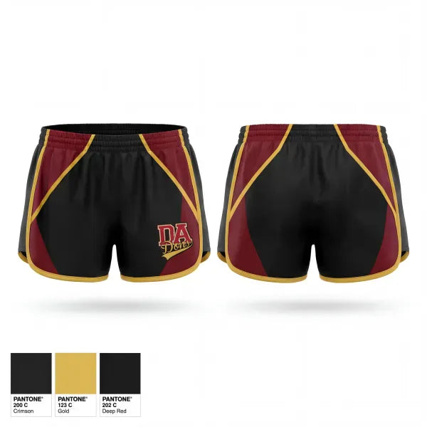 Womens Shorts, DeAnza High School Dons, Track & Field, Teamtime, Team time, sublimation, custom sports apparel, team uniforms, spirit wear, spiritwear, sports uniforms, custom shirts, team store, custom team store, fundraiser sports, apparel fundraiser