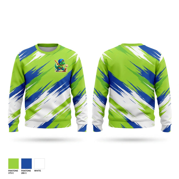 Crew Neck Sweatshirt, Dino Sluggers, Baseball, Teamtime, Team time, sublimation, custom sports apparel, team uniforms, spirit wear, spiritwear, sports uniforms, custom shirts, team store, custom team store, fundraiser sports, apparel fundraiser