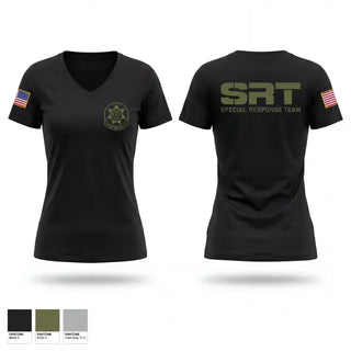 Womens Short Sleeve Vneck Shirt, Chicago Heights Community Response Team, Police, Teamtime, Team time, sublimation, custom sports apparel, team uniforms, spirit wear, spiritwear, sports uniforms, custom shirts, team store, custom team store, fundraiser sports, apparel fundraiser