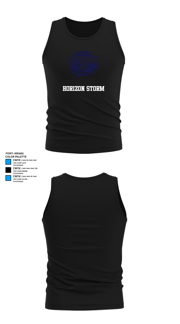Tank Top, Horizon Storm, Cheer, Teamtime, Team time, sublimation, custom sports apparel, team uniforms, spirit wear, spiritwear, sports uniforms, custom shirts, team store, custom team store, fundraiser sports, apparel fundraiser