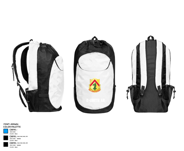 Gear Bag, 2-198th AR, Army, Teamtime, Team time, sublimation, custom sports apparel, team uniforms, spirit wear, spiritwear, sports uniforms, custom shirts, team store, custom team store, fundraiser sports, apparel fundraiser