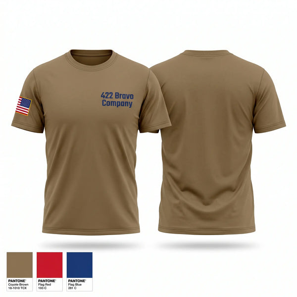 Old School Cotton Feel Shirt, 422 Bravo company, Army, Teamtime, Team time, sublimation, custom sports apparel, team uniforms, spirit wear, spiritwear, sports uniforms, custom shirts, team store, custom team store, fundraiser sports, apparel fundraiser