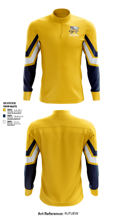 Rocky Mount High School Basketball 86010063 Quarter Zip Jacket - 5