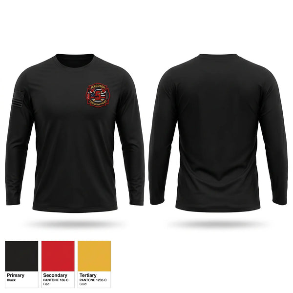 Long Sleeve Performance Shirt, Ferguson Fire Department, Fire Department, Teamtime, Team time, sublimation, custom sports apparel, team uniforms, spirit wear, spiritwear, sports uniforms, custom shirts, team store, custom team store, fundraiser sports, apparel fundraiser