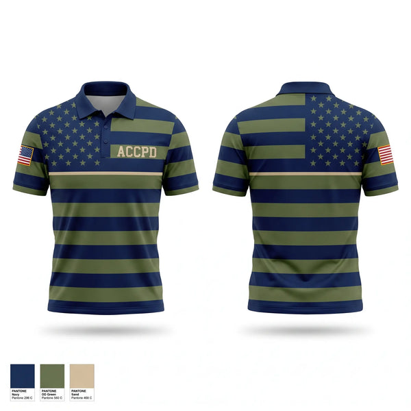 Short Sleeve Performance Polo, ACCPD, Police, Teamtime, Team time, sublimation, custom sports apparel, team uniforms, spirit wear, spiritwear, sports uniforms, custom shirts, team store, custom team store, fundraiser sports, apparel fundraiser