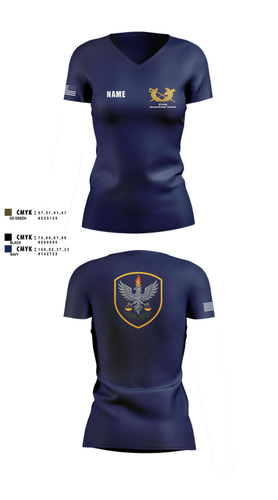 US Army Special Victims’ Counsel 25692350 Women's Short Sleeve V-neck Shirt - 7