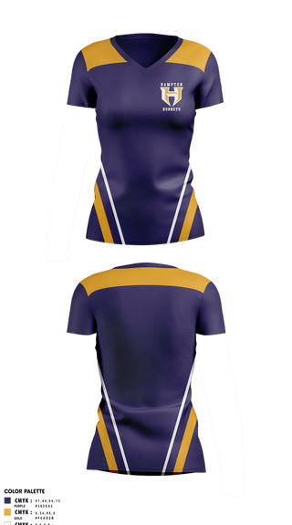 Womens Short Sleeve Vneck Shirt, Hampton Hornets, Softball, Teamtime, Team time, sublimation, custom sports apparel, team uniforms, spirit wear, spiritwear, sports uniforms, custom shirts, team store, custom team store, fundraiser sports, apparel fundraiser
