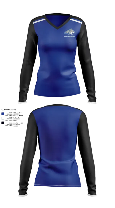 Bridge Creek Softball 19271186 Women's Long Sleeve V-neck Shirt - 21