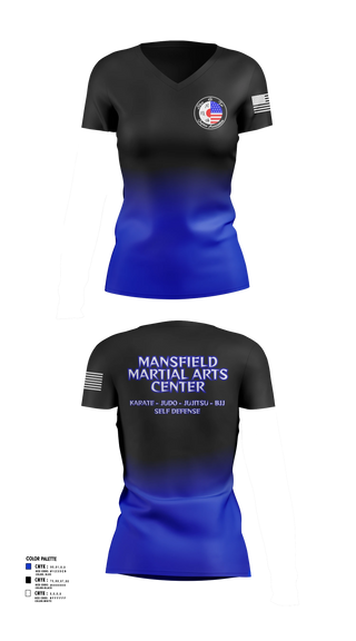Womens Short Sleeve Vneck Shirt, Mansfield Martial Arts Center, , Teamtime, Team time, sublimation, custom sports apparel, team uniforms, spirit wear, spiritwear, sports uniforms, custom shirts, team store, custom team store, fundraiser sports, apparel fundraiser