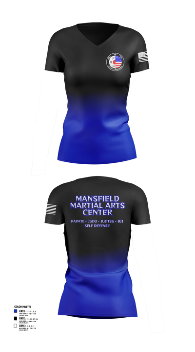 Mansfield Martial Arts Center Women's Short Sleeve V-neck Shirt - 36