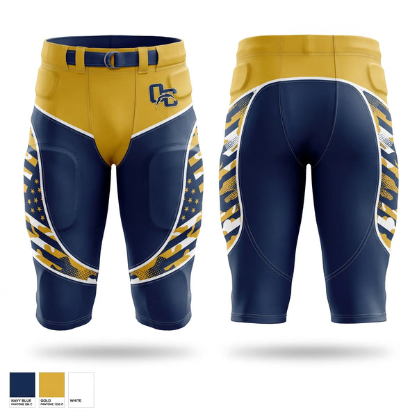 Football Pants, Oakmont chargers, , Teamtime, Team time, sublimation, custom sports apparel, team uniforms, spirit wear, spiritwear, sports uniforms, custom shirts, team store, custom team store, fundraiser sports, apparel fundraiser