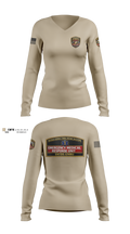 Sicangu Nation Tribal Defense Solutions Emergency Medical Response Unit (SNTDS‑EMRU) 83471508 Women's Long Sleeve V-neck Shirt - 4