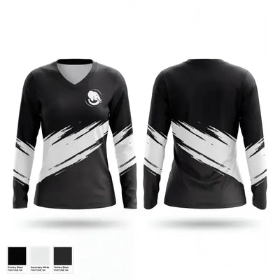 SISB 79173578 Women's Long Sleeve V-neck Shirt - 1