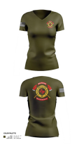 Old Ocean Fire Department 97753494 Women's Short Sleeve V-neck Shirt - 23