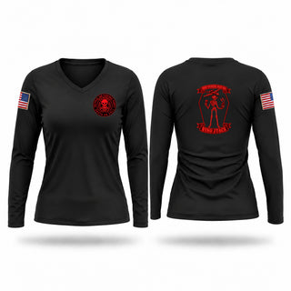 Womens Long Sleeve Vneck Shirt, 2 ASOS Detachment 1, Air Force, Teamtime, Team time, sublimation, custom sports apparel, team uniforms, spirit wear, spiritwear, sports uniforms, custom shirts, team store, custom team store, fundraiser sports, apparel fundraiser