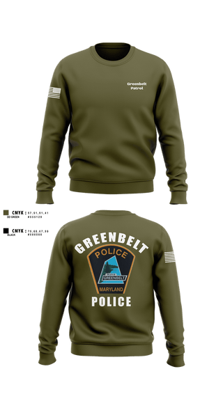 Crew Neck Sweatshirt, Greenbelt Patrol, Police, Teamtime, Team time, sublimation, custom sports apparel, team uniforms, spirit wear, spiritwear, sports uniforms, custom shirts, team store, custom team store, fundraiser sports, apparel fundraiser