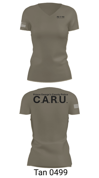 Womens Short Sleeve Vneck Shirt, Prince George's County Police CARU, Police, Teamtime, Team time, sublimation, custom sports apparel, team uniforms, spirit wear, spiritwear, sports uniforms, custom shirts, team store, custom team store, fundraiser sports, apparel fundraiser