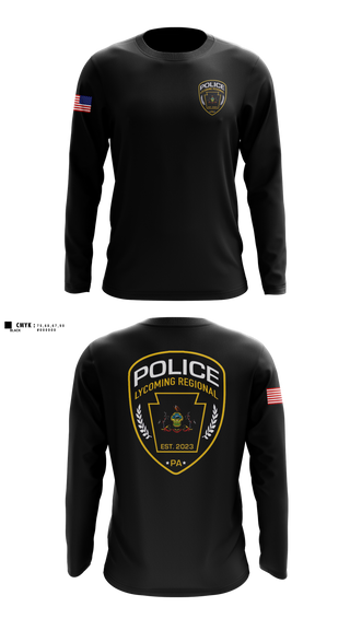 Long Sleeve Performance Shirt, Lycoming Regional Police Department, Police, Teamtime, Team time, sublimation, custom sports apparel, team uniforms, spirit wear, spiritwear, sports uniforms, custom shirts, team store, custom team store, fundraiser sports, apparel fundraiser