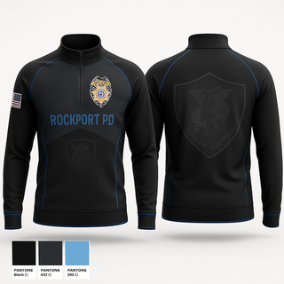Quarter Zip Jacket, ROCKPORT PD, Police, Teamtime, Team time, sublimation, custom sports apparel, team uniforms, spirit wear, spiritwear, sports uniforms, custom shirts, team store, custom team store, fundraiser sports, apparel fundraiser