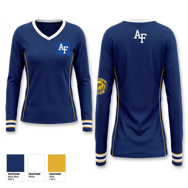 Womens Long Sleeve Vneck Shirt, AF Panthers, Softball, Teamtime, Team time, sublimation, custom sports apparel, team uniforms, spirit wear, spiritwear, sports uniforms, custom shirts, team store, custom team store, fundraiser sports, apparel fundraiser
