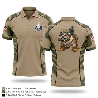 Short Sleeve Performance Polo, C-co 4-31 INF Mortar Section, Army, Teamtime, Team time, sublimation, custom sports apparel, team uniforms, spirit wear, spiritwear, sports uniforms, custom shirts, team store, custom team store, fundraiser sports, apparel fundraiser