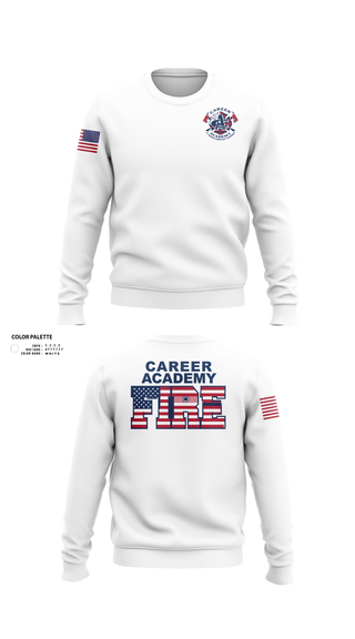 Crew Neck Sweatshirt, FWCS Career Academy, Fire Department, Teamtime, Team time, sublimation, custom sports apparel, team uniforms, spirit wear, spiritwear, sports uniforms, custom shirts, team store, custom team store, fundraiser sports, apparel fundraiser