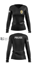 McCordsville Police Department 1417548 Women's Long Sleeve V-neck Shirt - 3