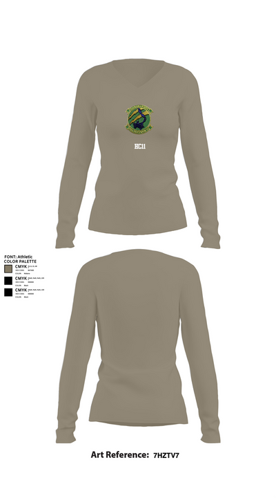 HC11 32248393 Women's Long Sleeve V-neck Shirt - 59