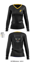 Florien Blackcats Women's Long Sleeve V-neck Shirt - 5