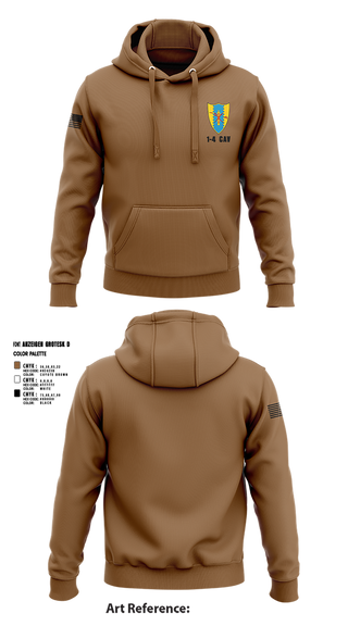 Hoodie, 1-4 Cav, , Teamtime, Team time, sublimation, custom sports apparel, team uniforms, spirit wear, spiritwear, sports uniforms, custom shirts, team store, custom team store, fundraiser sports, apparel fundraiser