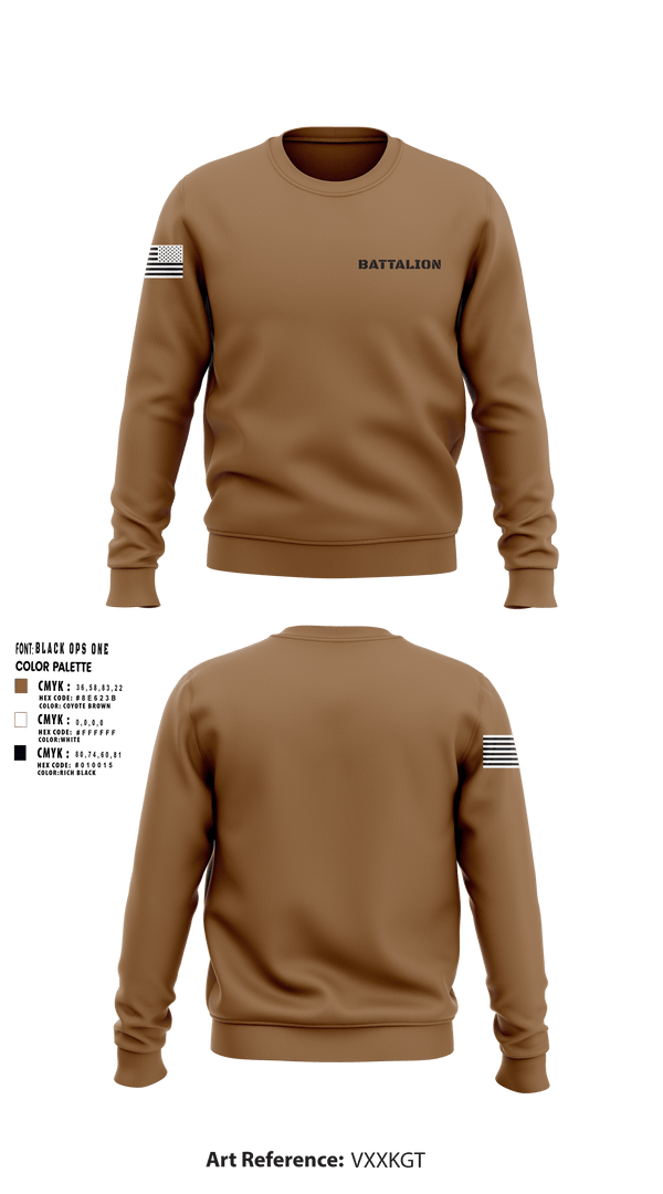 Crew Neck Sweatshirt, Battalion, Marines, Teamtime, Team time, sublimation, custom sports apparel, team uniforms, spirit wear, spiritwear, sports uniforms, custom shirts, team store, custom team store, fundraiser sports, apparel fundraiser