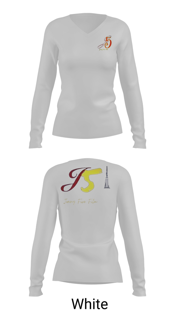 Womens Long Sleeve Vneck Shirt, Jonny Five Film, , Teamtime, Team time, sublimation, custom sports apparel, team uniforms, spirit wear, spiritwear, sports uniforms, custom shirts, team store, custom team store, fundraiser sports, apparel fundraiser